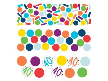 Farebné narodeninové konfety - 40