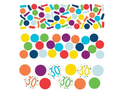 Farebné narodeninové konfety - 30