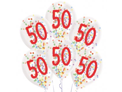 Latexové balóny s konfetami 50