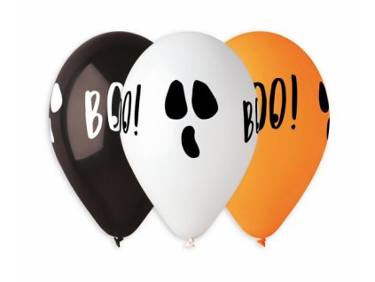 Sada latexových balónov - Halloween Boo mix 5 ks
