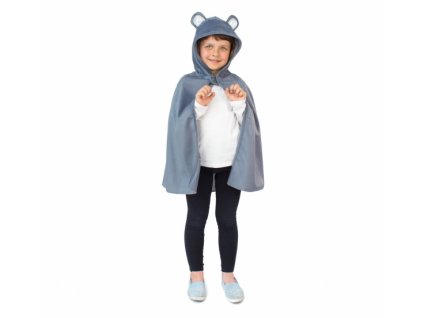 Detský plášť s kapucňou - Sivá myška