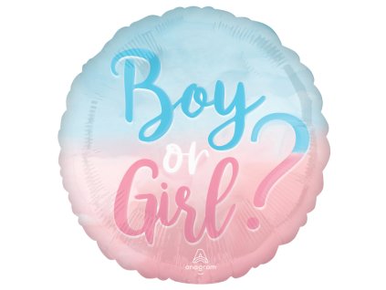 Fóliový balón - Boy or Girl ? kruh 43 cm