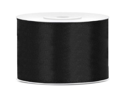 eng pl Satin ribbon black ribbon 50mm 25m 5734 4