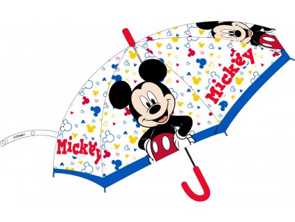 Detský dáždnik - Mickey Mouse transparentný
