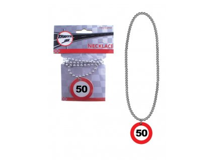 Párty náhrdelník - dopravná značka 50.