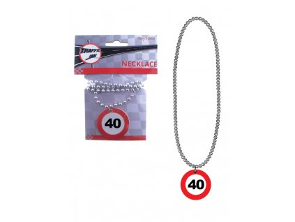 Párty náhrdelník - dopravná značka 40.