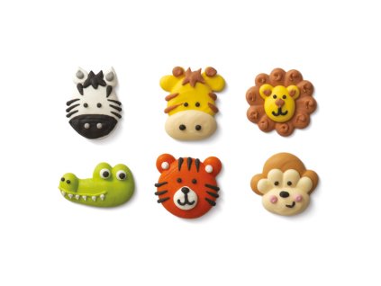 Cukrové zdobenie - Jungle zvieratká 6 ks