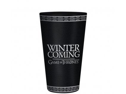 game of thrones large glass 400ml stark foil x2 (1)