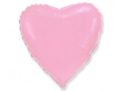 Fóliový balón srdce satén svetlo ružová 46 cm