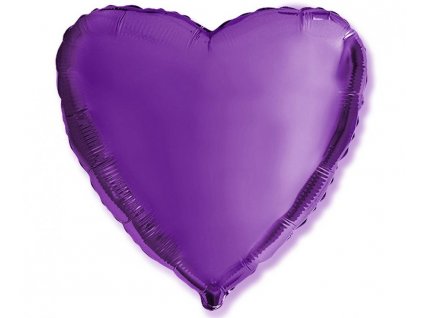 Fóliový balón srdce fialový 46 cm