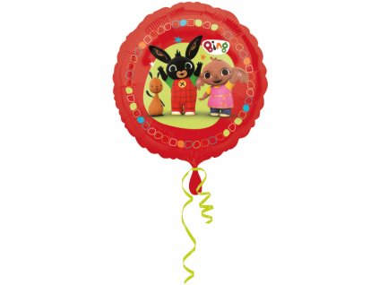 Fóliový balón Bing - červený kruh 43 cm