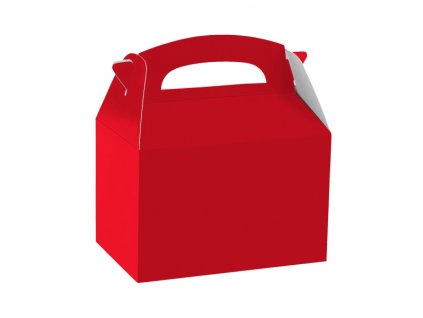 Papierový párty box - červený