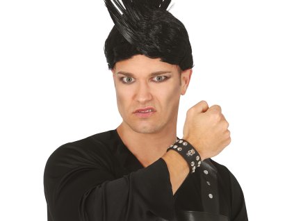 Kožený náramok s lebkou