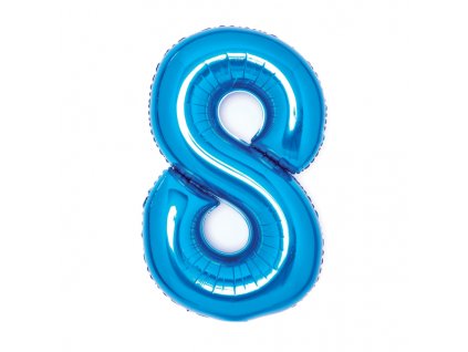 Fóliový balón číslo - modrý 8, 66 cm