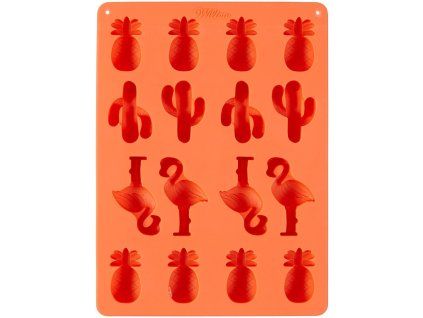 Silikónová forma - Ananás, kaktus, plameniak