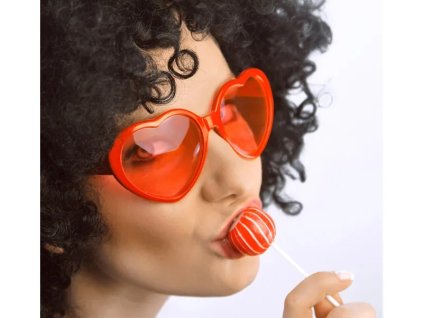 Okuliare Srdcia, červené