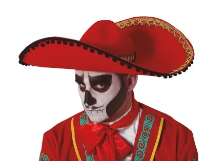 Klobúk - Mexický, červený