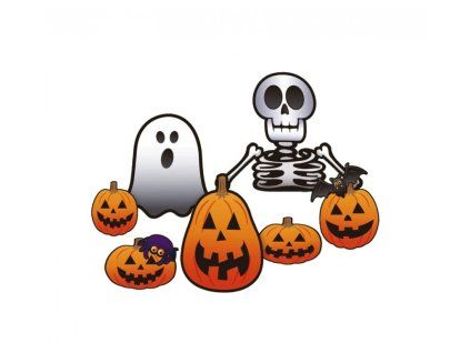 Papierové dekorácie - halloween 7 ks