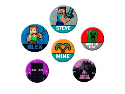 minecraft badge pack mix x4