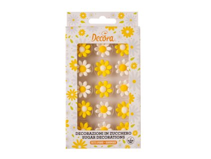 Cukrové zdobenie - biele a žlté Margarita