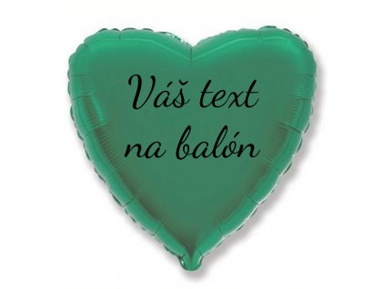 Fóliový balón s textom - Tyrkysové srdce 45 cm