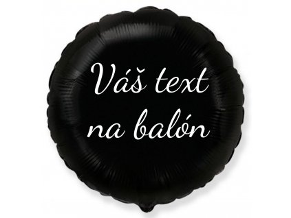 Fóliový balón s textom - Čierny kruh 45 cm