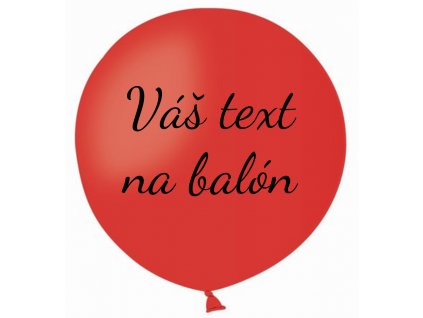 Balón s textom - Červený 80 cm