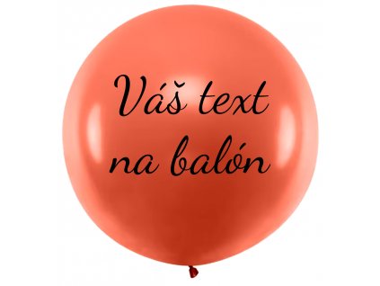 Balón s textom - Oranžový 80 cm