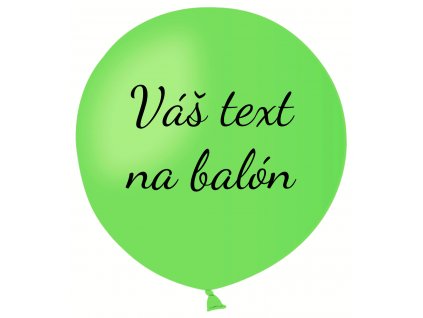 Balón s textom - Svetlozelený 80 cm