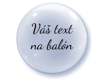 Balón s textom - Priehľadný