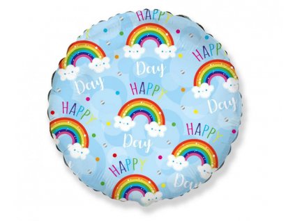 Fóliový balón - Happy Day, modré 48 cm