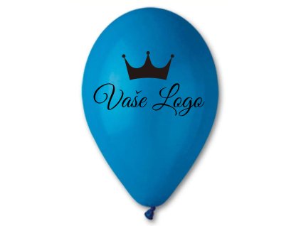 Balónik s logom - Modrý 26 cm