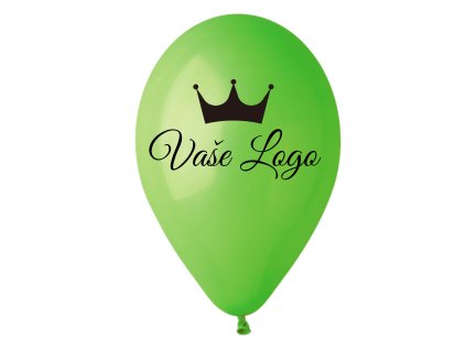 Balónik s logom - Zelený 26 cm