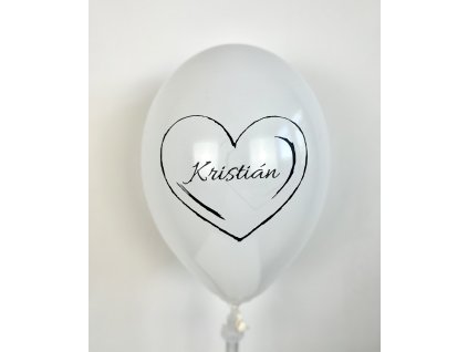 Balónik s textom - Biely 26 cm