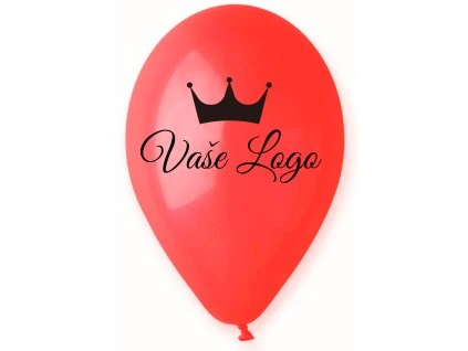 Balónik s logom - Červený 26 cm