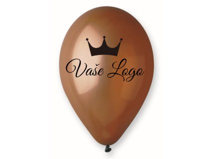 Balónik s logom - Hnedý 26 cm