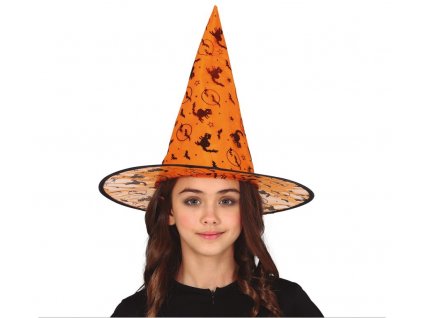 Detský čarodejnícky klobúk - oranžový