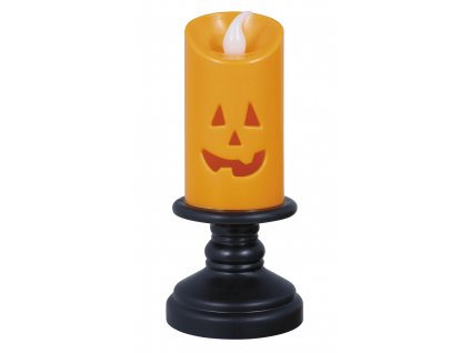 Led sviečka - Halloween, oranžová 12 cm