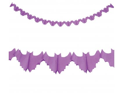 Papierová girlanda - Fialové netopiere