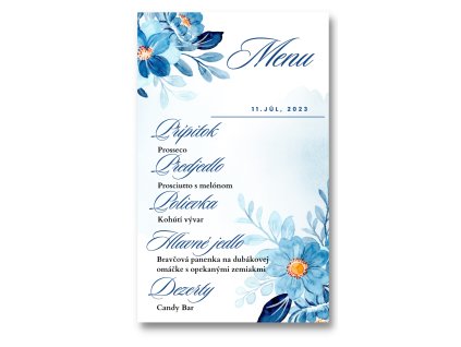 Menu - Modré kvetiny