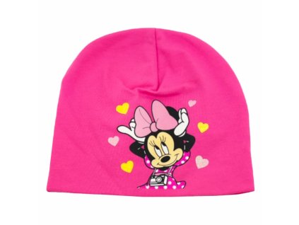 55969 dievcenska bavlnena ciapka minnie mouse tmavo ruzova