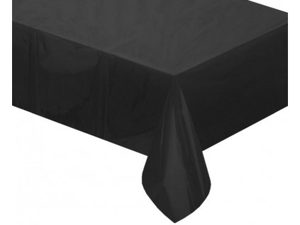 Plastový obrus - čierny, matný 137 x 183 cm