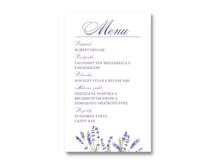 Menu - Lavender