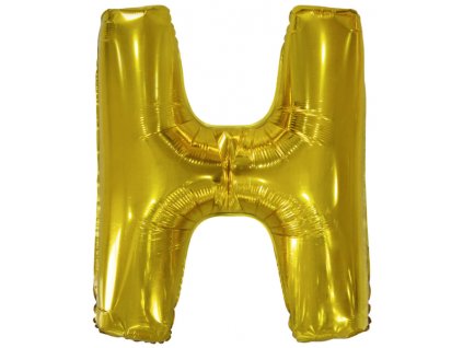 Fóliový balónik - písmeno H, zlatý 86 cm