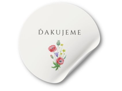 Nálepka - Lúčne kvety