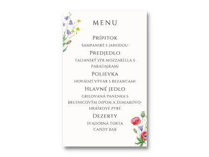 Menu - Lúčne kvety