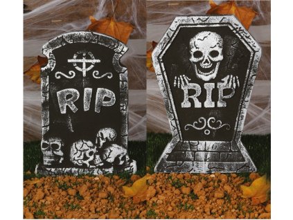 Halloweenska dekorácia - Náhrobný kameň 38 x 27 cm