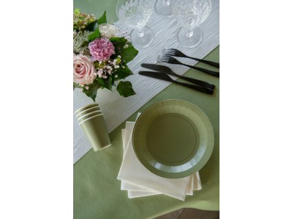 Papierové taniere - jednofarebné 17,5 cm