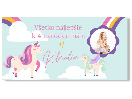 86886 2 narodeninovy banner s fotkou unicorn