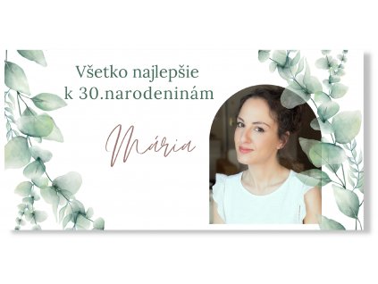 86961 narodeninovy banner s fotkou elegant eukalyptus